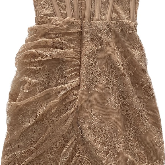 House of CB Czarina Dress Nude Lace Mini Dress Strapless Size XS New With Tags - Picture 11 of 11